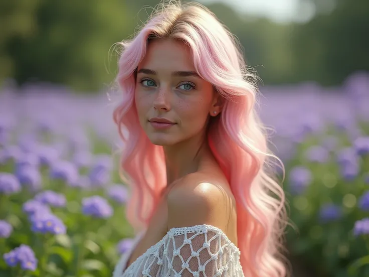 "Ultra-realistic 4K portrait of a young Russian woman, radiating natural beauty with no makeup. She has a round, charming face with clear, fair skin and subtle freckles that enhance her authentic appearance. Her big, expressive blue eyes and small, delicat...