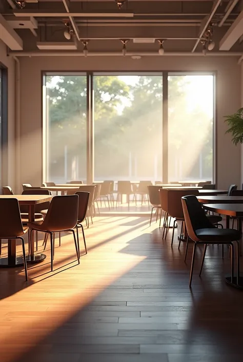 event at an event center with misaligned chairs and tables without people, just realistic chairs and tables as if it were a disorganized but well-lit event, clear lighting