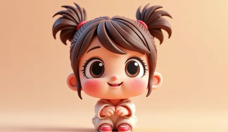 cartoon girl chibi style 3d