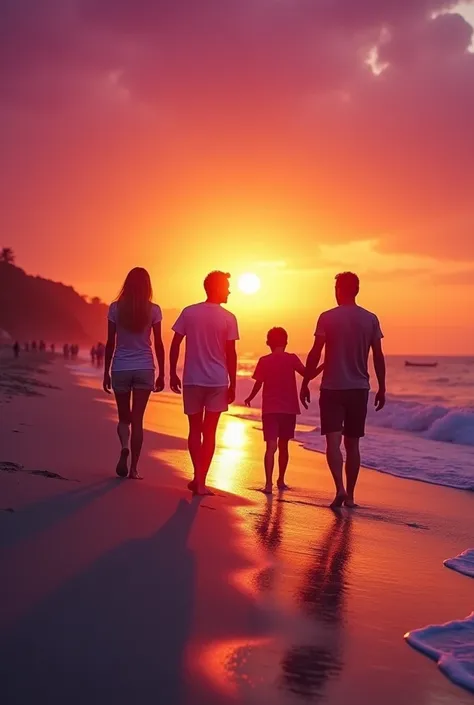 They create a video of a trip to the beach with an orange sunset and purple and red tones