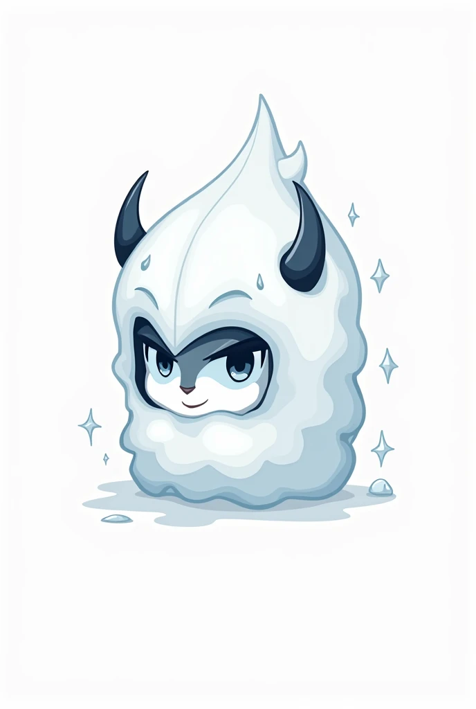 A minimalistic, clean-line logo featuring a stylized male character wearing a monster hat designed as a snow monster. The monster hat has rounded features, smooth lines, and details resembling snowflakes or ice crystals. The monster’s face is partly hidden...