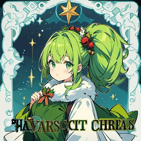 7、Girl with green hair、Christmas Cosplay


