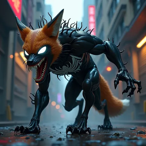 venom superhero hybrid a fox