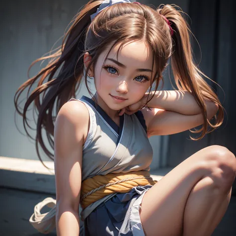  sleeveless,  ponytail,  Japanese girls, 8k, Legal Photography,  top quality,   masterpiece on penis ,  realistic ,  photorealistic super detailed,  one girl, cute,  Best Smile ,   beautiful eyes ,  long hair,  Perfect Face ,Asymmetric