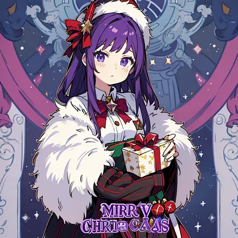 Purple Hair Girl、Christmas Cosplay