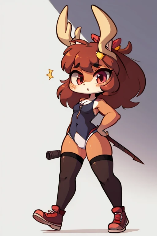 Female furry stag beetle diives by yeiyei art style 