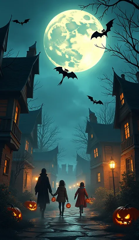 Oh, it’s Halloween, the night of fright,
Creatures stir under the pale moonlight.
We’ll trick or treat, sing and scream,
Living the thrill of the Halloween dream