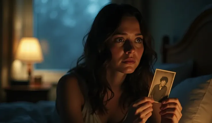 A close-up image of a young woman sitting alone in a dimly lit room. Her expression is melancholic, with tear-streaked cheeks, gazing out of a rain-specked window. The soft glow of moonlight filters through the window, illuminating her face and casting gen...