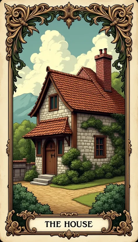 This card represents "The House" of the Gypsy deck. Scene representing a medieval house with a small stone wall. The letter frame has ornate details

This card symbolizes movement, action, arrival of news, changes and dynamism.