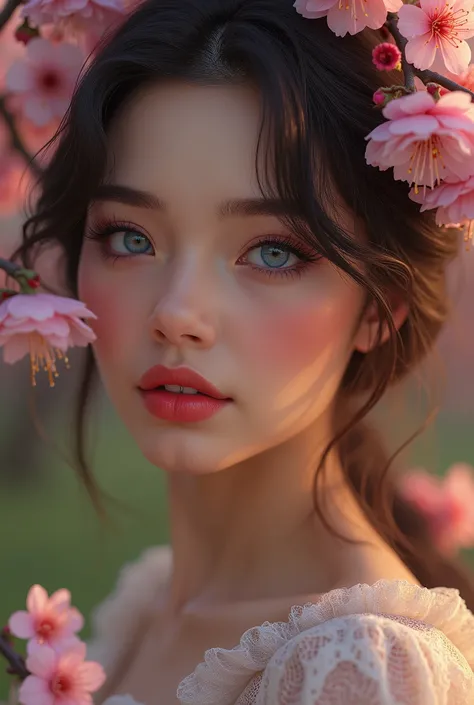 Realistic (photorealistic Realism), (high resolution), ((intricately detailed digital art)), professional photography, ((portrait)) a cute 1 Female, European, (ultra realistic texture details: velvety skin, hair),(close-up eyes:1.3),((sharp focus, not blur...