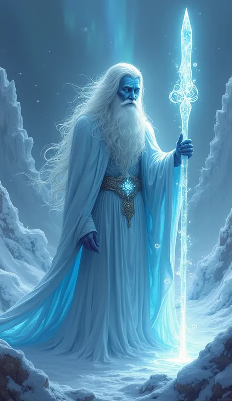 Uranus Wizard
A mystical wizard from the icy and ethereal realms of Uranus, draped in flowing robes that shimmer like liquid frost, reflecting hues of turquoise, silver, and pale blue. His staff is an elongated shard of frozen crystal, radiating cold light...