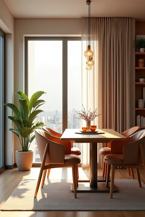 Interior of  dining room in an apartment