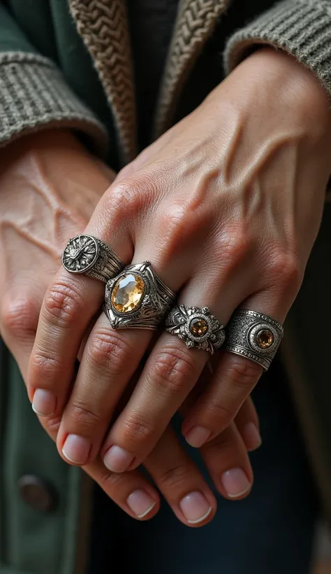 Hands with realistic rings