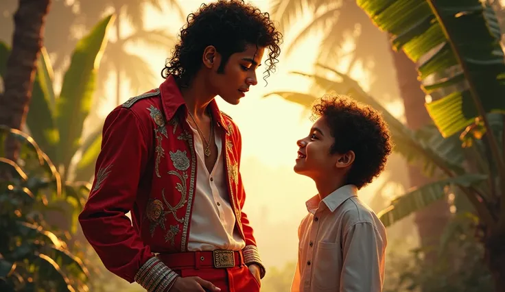 Michael Jackson with a boy