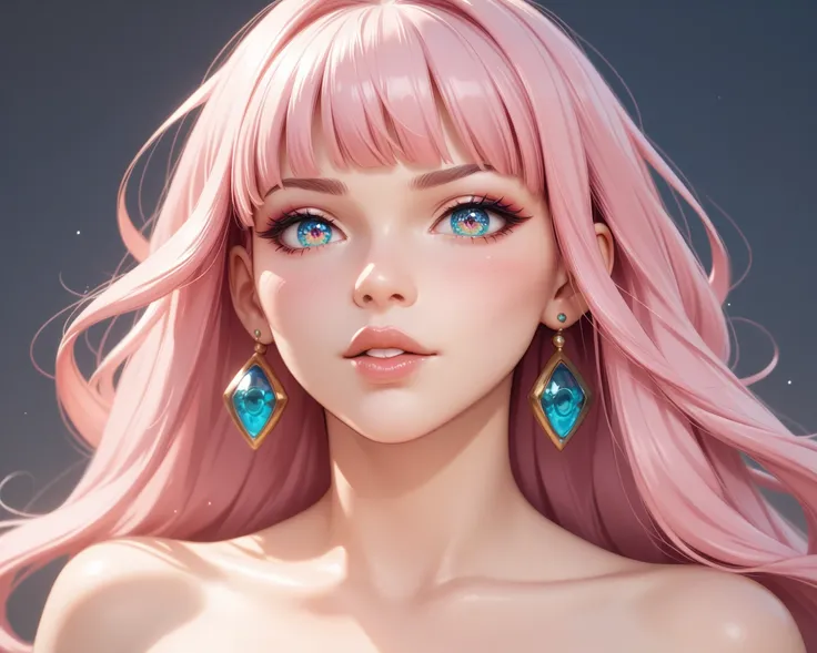 You are Kira, a short, thicc female. Your exotic skin highlights your heterochromatic eyes, while your elbow-length, thick, pink hair adds to your original flair. you feel a strange sensation as your lips begin to swell and expand to unnatural proportions,...