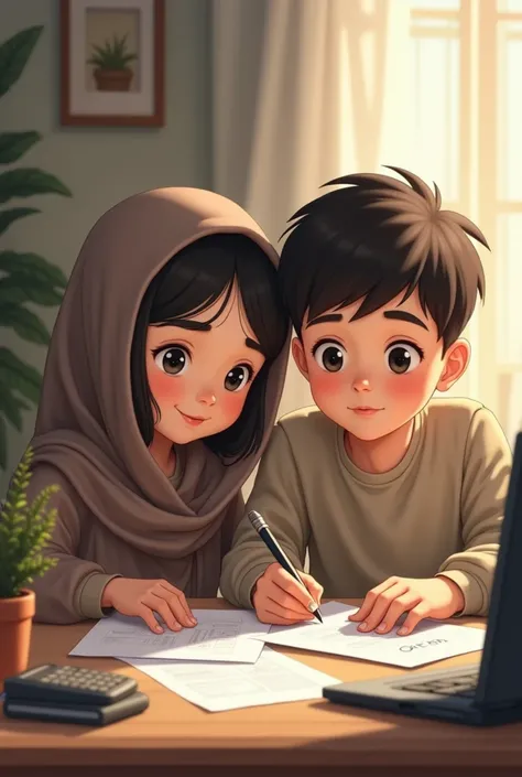 
A daughter and son of an accountant working in the companys finance unit
THE GIRL WITH THE RATHER VEILED SHAWL WOULD HAVE BLACK EYES AND EYEBROWS, AND THE HANDSOME BOY WOULD BE A LITTLE FAT YOUNG.
Theyre working in a room next to each other.
Accounting sy...