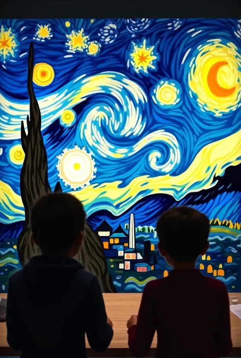 

"Starry Night"  by Vincent van Gogh — An Amazing Art Class

Imagine the scene :  the teacher of Are you explaining how emotion can be transmitted through colors and brushstrokes in a ,  when he reveals Vincent van Goghs famous work , "Starry Night".  He ...