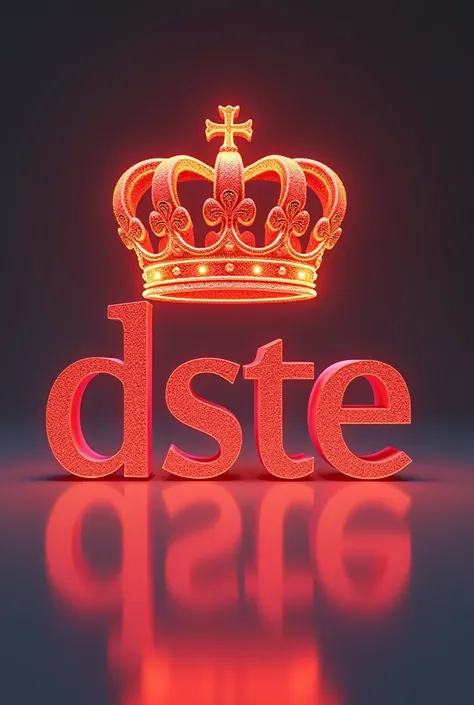  measurements, The letters DPSTE are crowned with a beautiful luminous red crown.