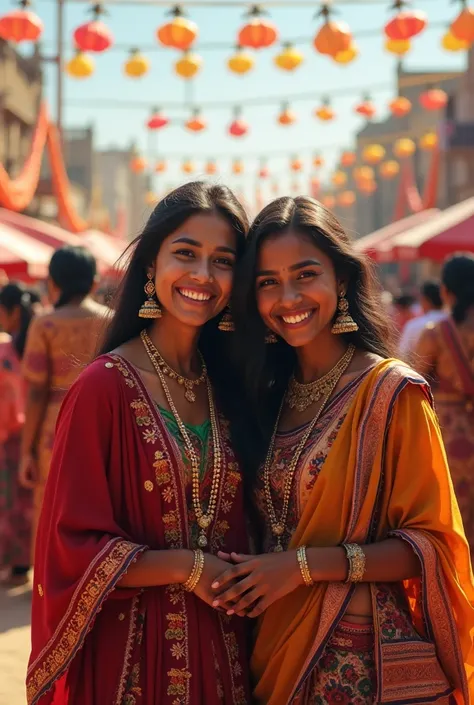 Two friends smiling during hood Mundar Jamil