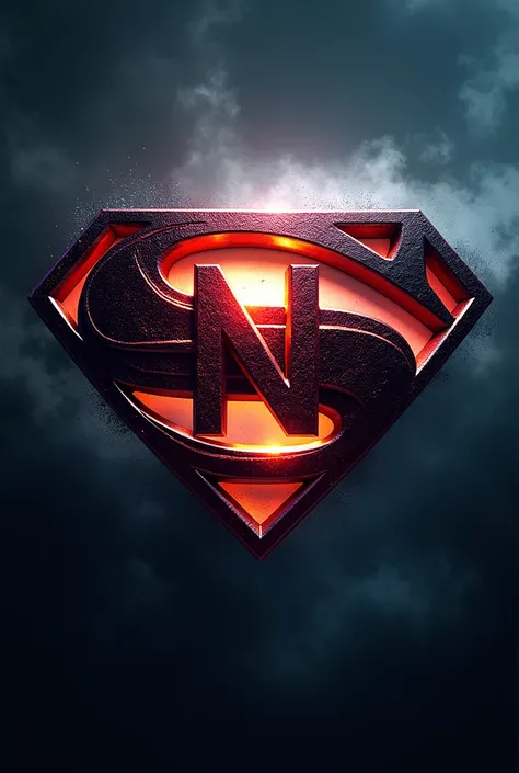 Superman logo with the letter N