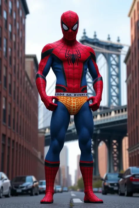 Create Spider-Man wearing panties
