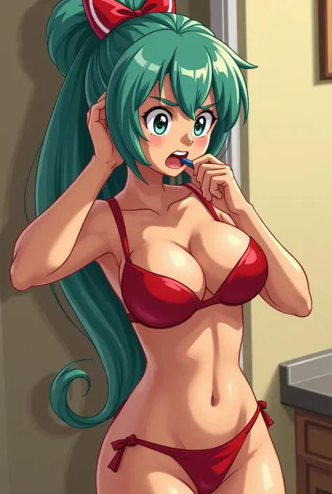 Bulma is masturbating
