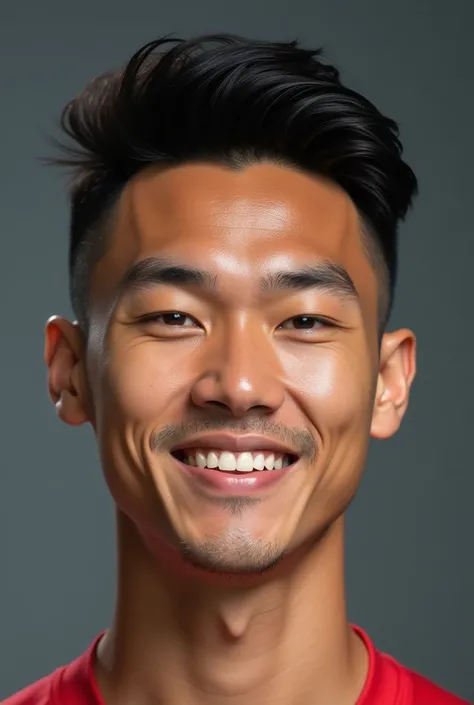 **Face Shape**: A strong, defined jawline with a balanced, slightly oval shape that highlights his athletic build. Hueng min son
- **Eyes**: sharp Almond-shaped eyes, reflecting a blend of his South Korean and Qatari background, with a determined and focus...