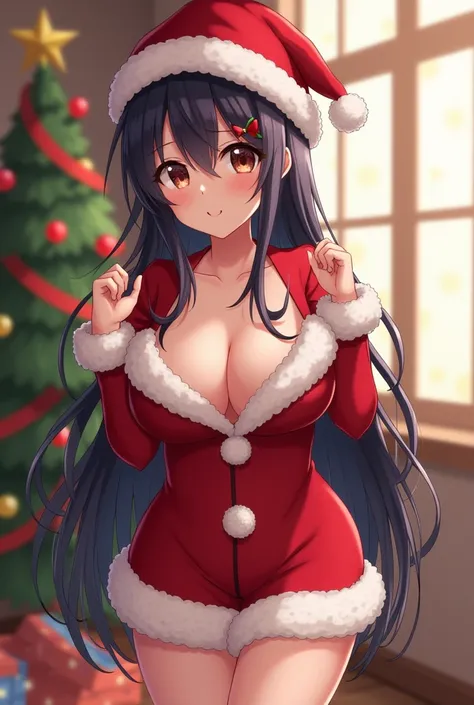 Create a porn anime christmas girl remove clothes