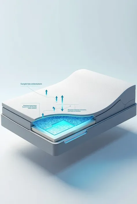 An image of an anti-heat mattress and its parts 