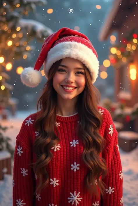 Make Ternura68 the one from TikTok dressed for Christmas on a Christmas background