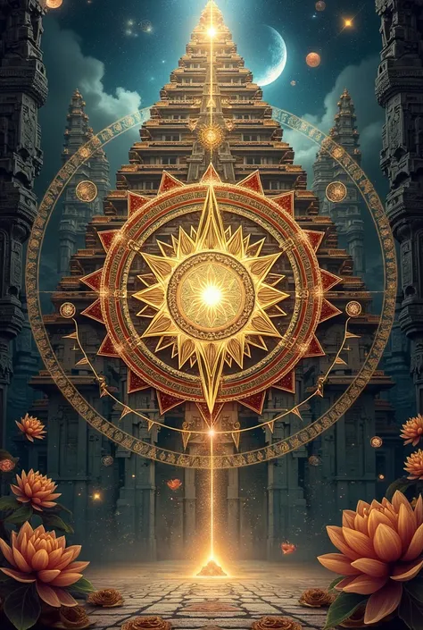 Star mandala combining Hampi 1300 and Babylon 600 a. C