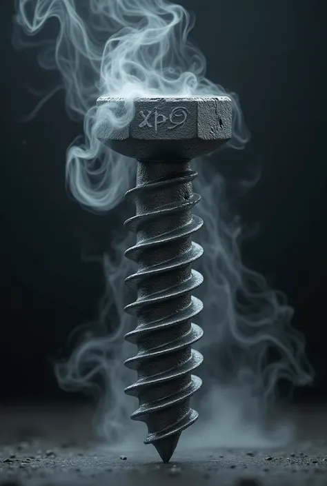  Design a realistic screw with a nozzle drive. XP9 should be read in the smoke cloud of the drive 