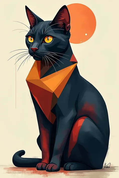 Cubist style cat 