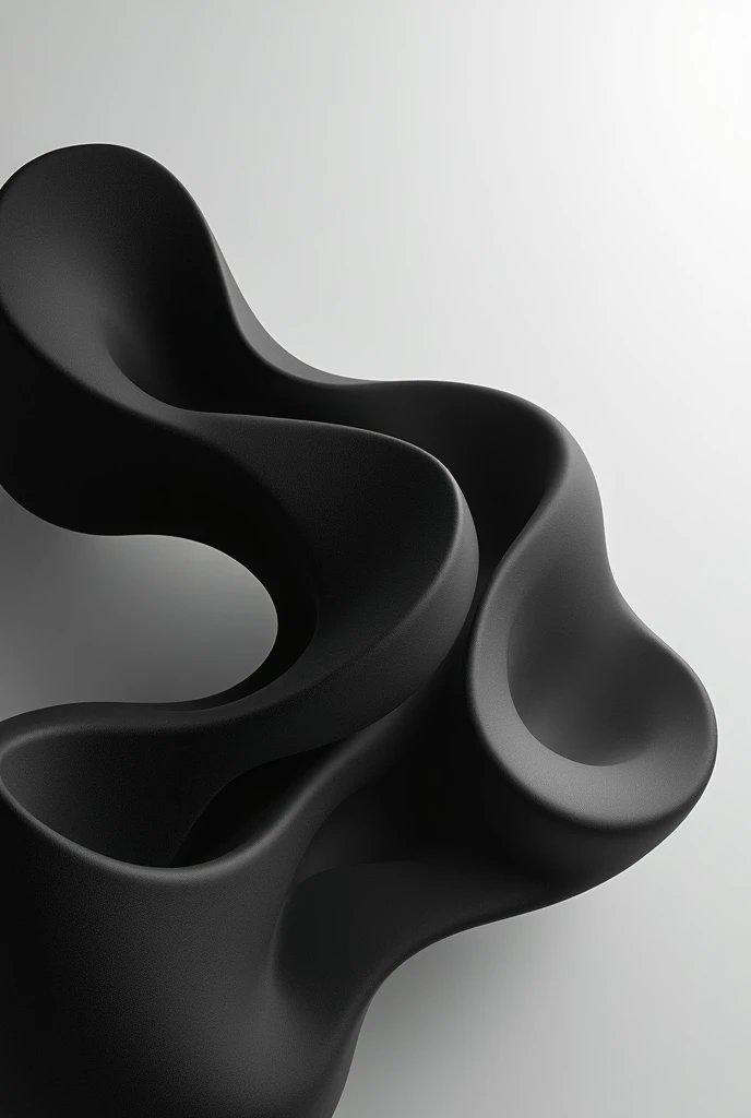 a banner for a website in black and white, fluid geometric shape