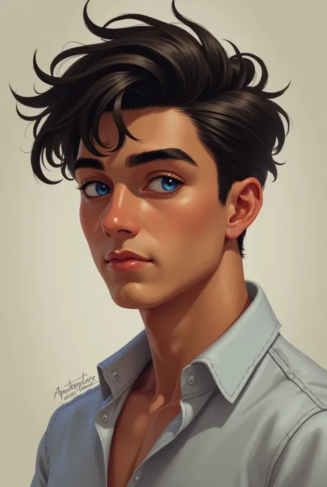 Age: ("19")

Gender: (" male ")

Eye color: ("blues")

 hair color: (" dark brown ")

 Physical appearance : (" Carlos has a normal build with marked muscles .  His hair is dark brown ,  face and he is always messy but you look good at him .  His eyes are ...