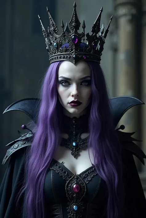 A crown for a gothic vampire queen who wears long purple hair 