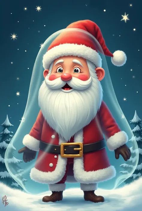 Santa Claus veiled cartoon 