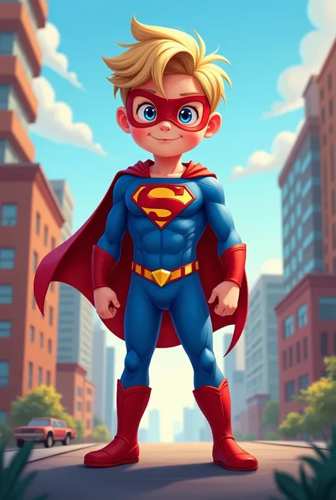 Boy in Supergirl costume 