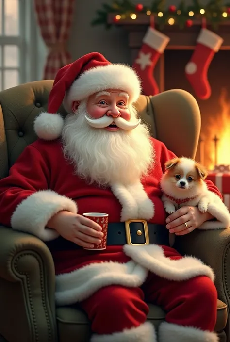 Cuddly image of Santa Claus 