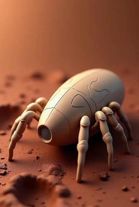 A sleek and dynamic vibrator design inspired by Aelurillus v-insignitus, a spider from the jumping spider family. The design is compact and angular, with subtle, wave-like indentations to mimic the agile and energetic movements of the spider. The color pal...