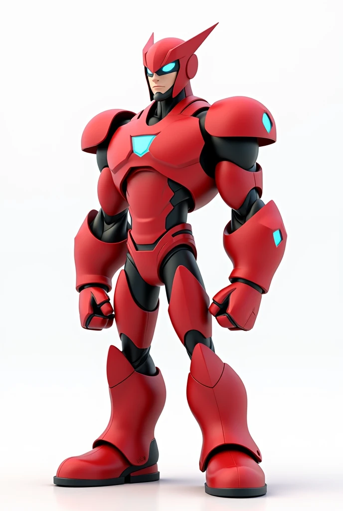 Create a high-resolution 3D animated cartoon character that reflects strength and security, designed in a non-human form. The character should have a powerful and sturdy build, with a design that symbolizes resilience and protection. Outfit the character i...