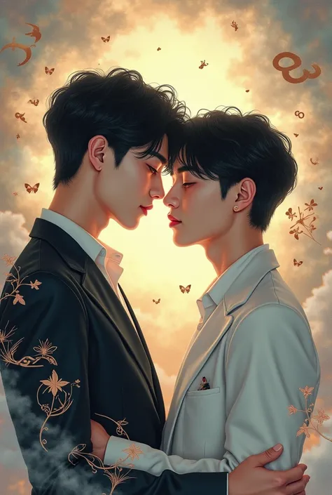 Two gay men of the Asian type who are members of the k-pop group BTS with the symbol forced marriage priorities 