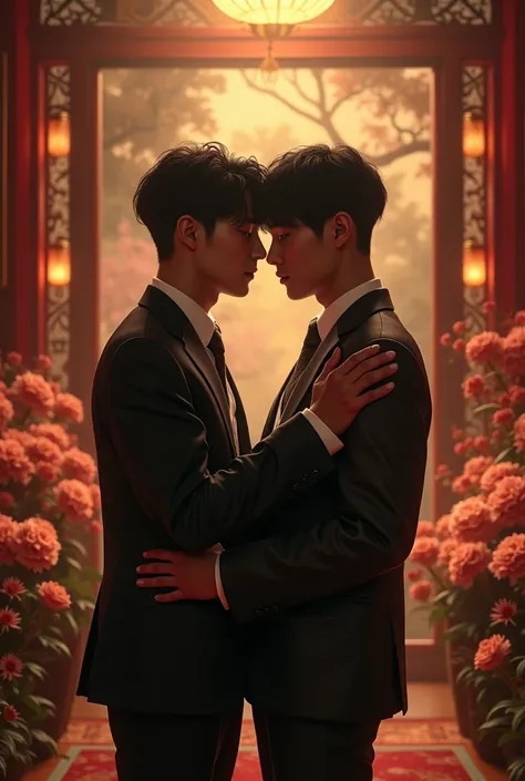 Forced marriage between two gay men of the Asian type who is a member of the k-pop group BTS 