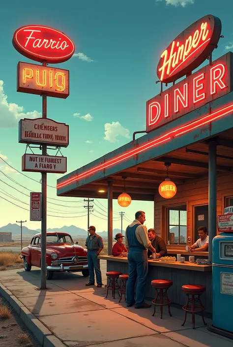 BACKGROUND OF A GAS STATION AND RESTAURANT THAT WORKS ON