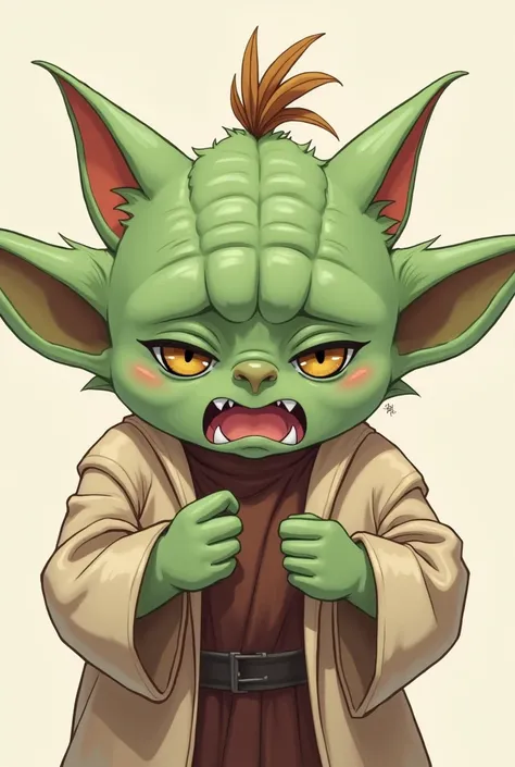 Maitre Yoda Embarrassé, Gros seins, Mode Kemonomimi, Crête iroquoise, Ahegao, 