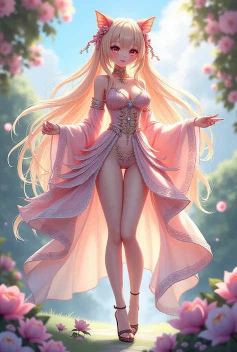 Beautiful anime girl dressed as a full body asafata