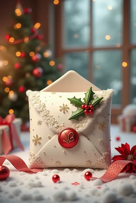 You can make an image where a Christmas-style envelope is decorated 