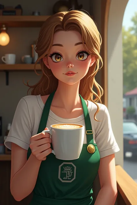 meme__latté_avec_sein_lait_ownwaifu, ownwaifu,meme, 1fille,vert_tablier, Starbucks,nu_tablier, café,tablier, barista, seins, clivage, seins,clavicule,tasse, café,Holding, Holding_tasse,jetable_tasse,Logo_parodie,éclat, _latté_avec_sein_lait_(meme), looking...