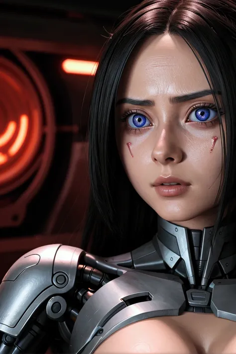 Sexy girl from the movie Alita,,robotic body,  detailed face,4k,