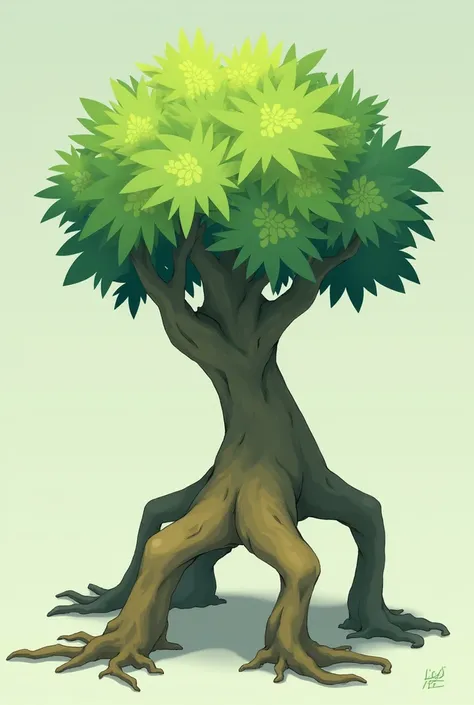 Pokémon Grows to Look Like a Young Tree with Roots That Form Stout Legs.  The leaves on the head expand , forming a small canopy ,  and their roots begin to harden .  

 Personality:

 loyal and protective ,  often acts as a guardian of the forests .
